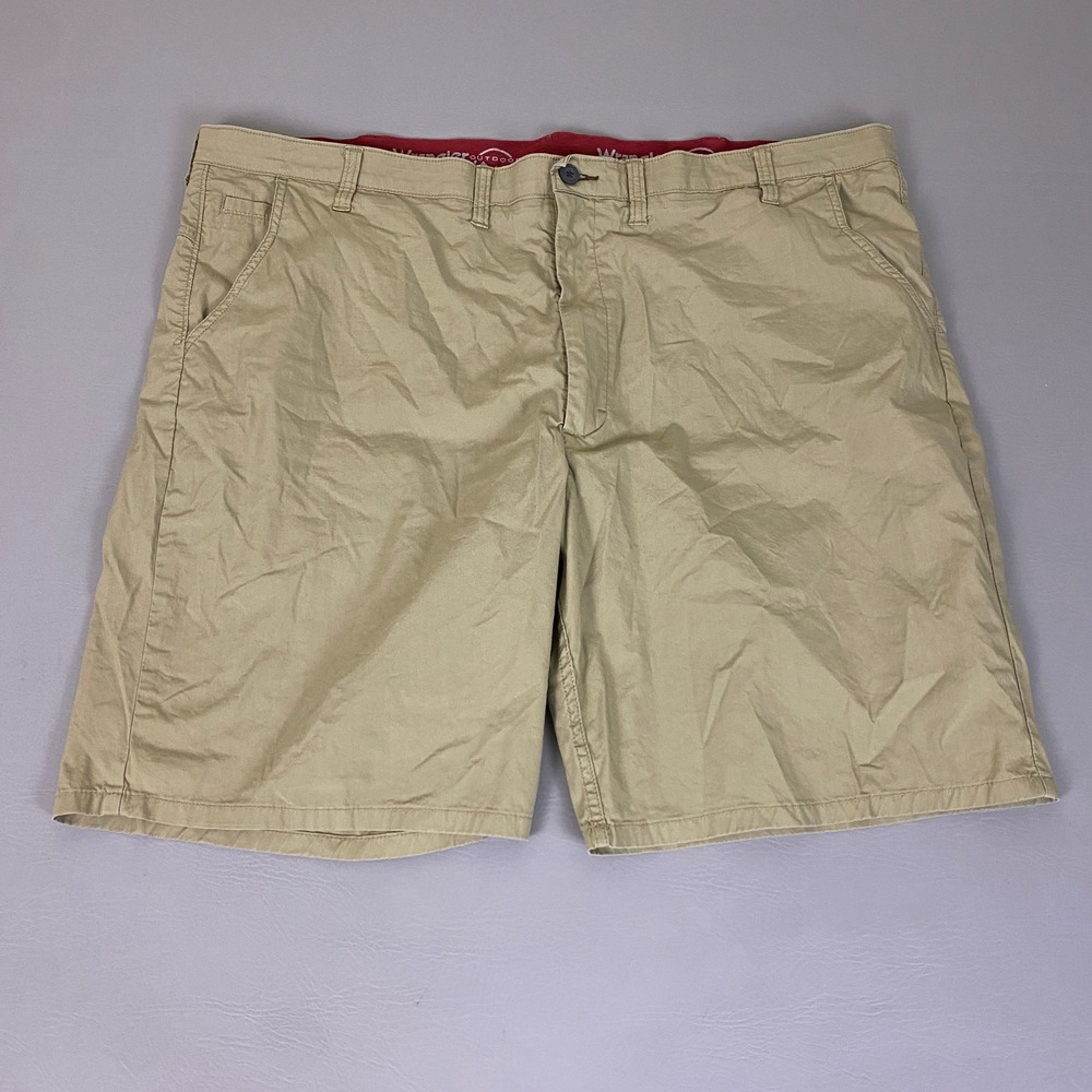 Wrangler Outdoor Shorts Men's Size 48 Big and Tall Khaki Tan Beige Stretch‎